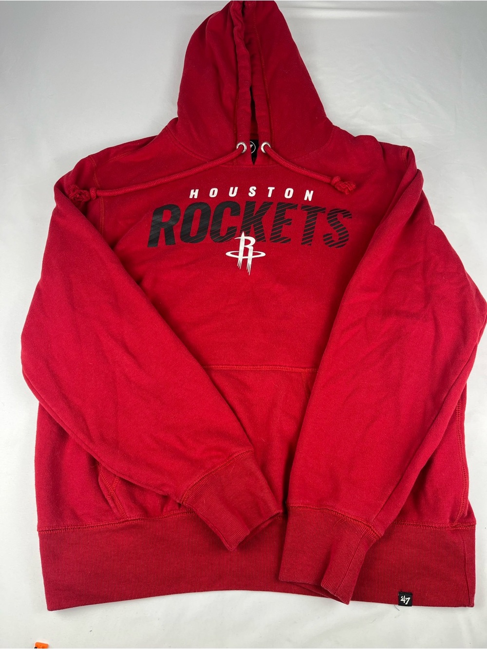 ‘47 Brand Houston Rockets Hoodie Men’s Large Red NBA Pullover Hooded Sweatshirt